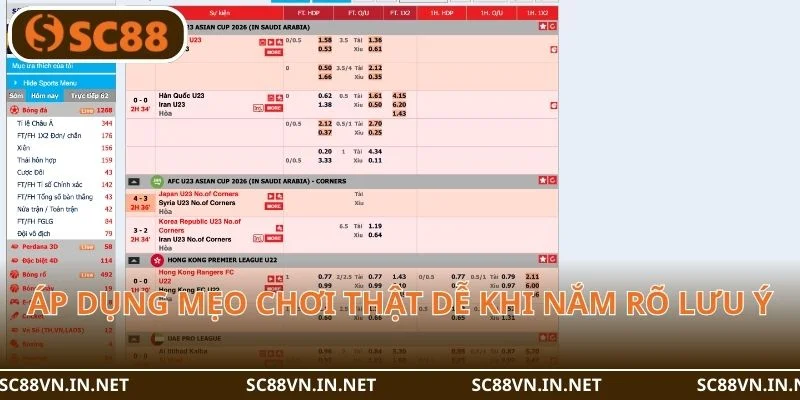 Áp dụng chiến thuật cá cược thật dễ khi nắm rõ lưu ý.