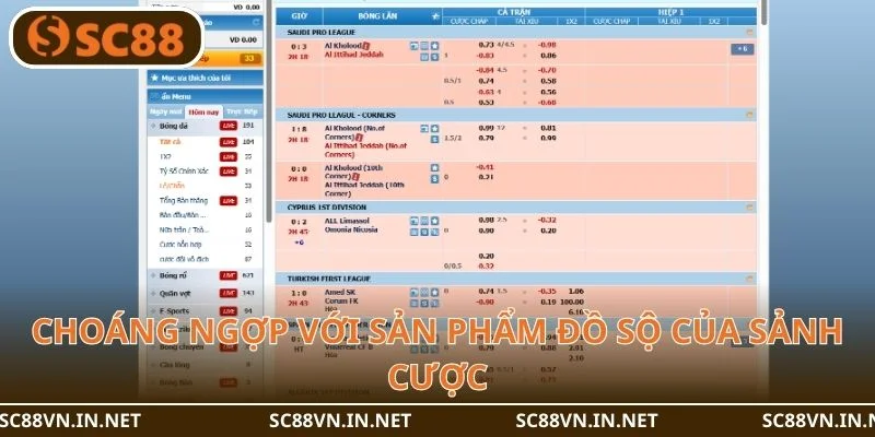 Choáng ngợp với sản phẩm đồ sộ của sảnh cược