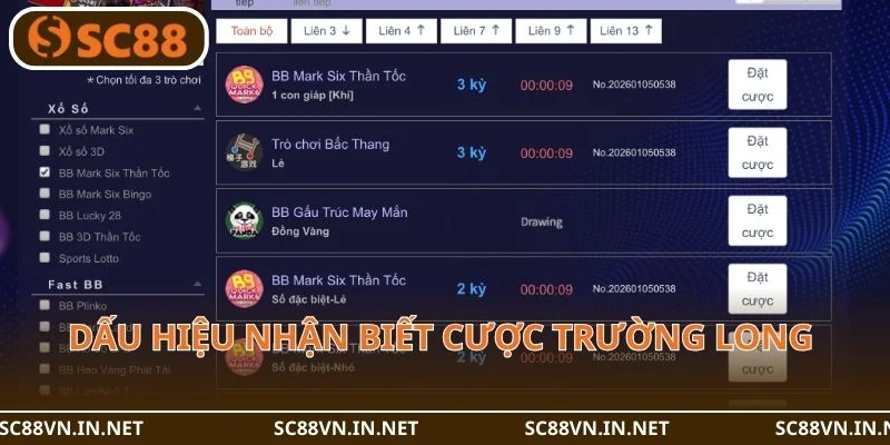 Dấu hiệu nhận biết giúp bạn dễ bắt Cược Trường Long tại SC88.