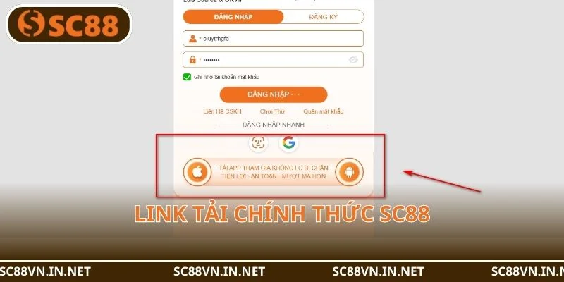 Link tải app SC88 chính thức dành cho cả iOS và Android.