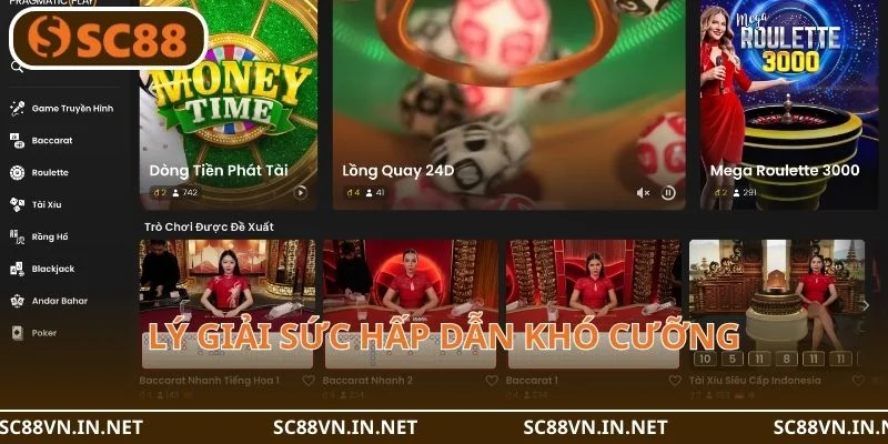 Lý giải sức hấp dẫn khó cưỡng của FB Live Casino SC88.