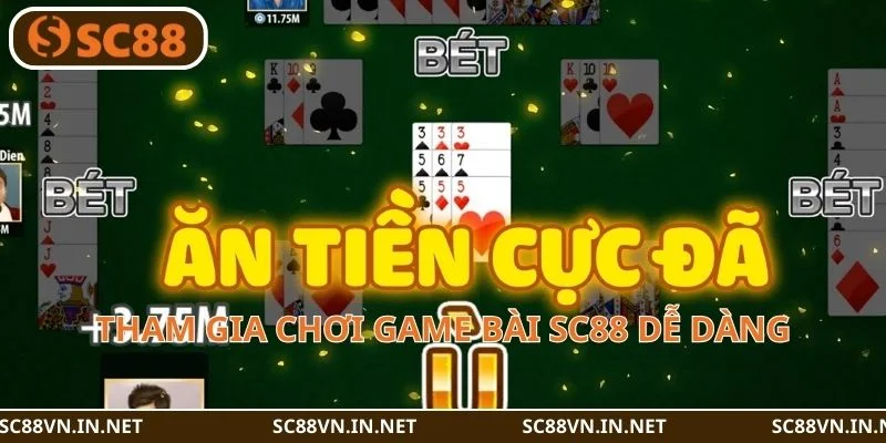 Tham gia chơi game bài SC88 dễ dàng.