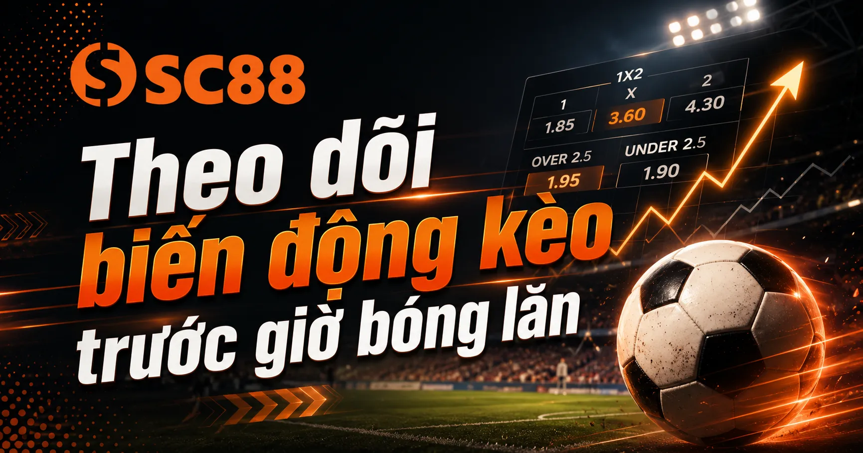 Theo dõi biến động kèo trước giờ bóng lăn